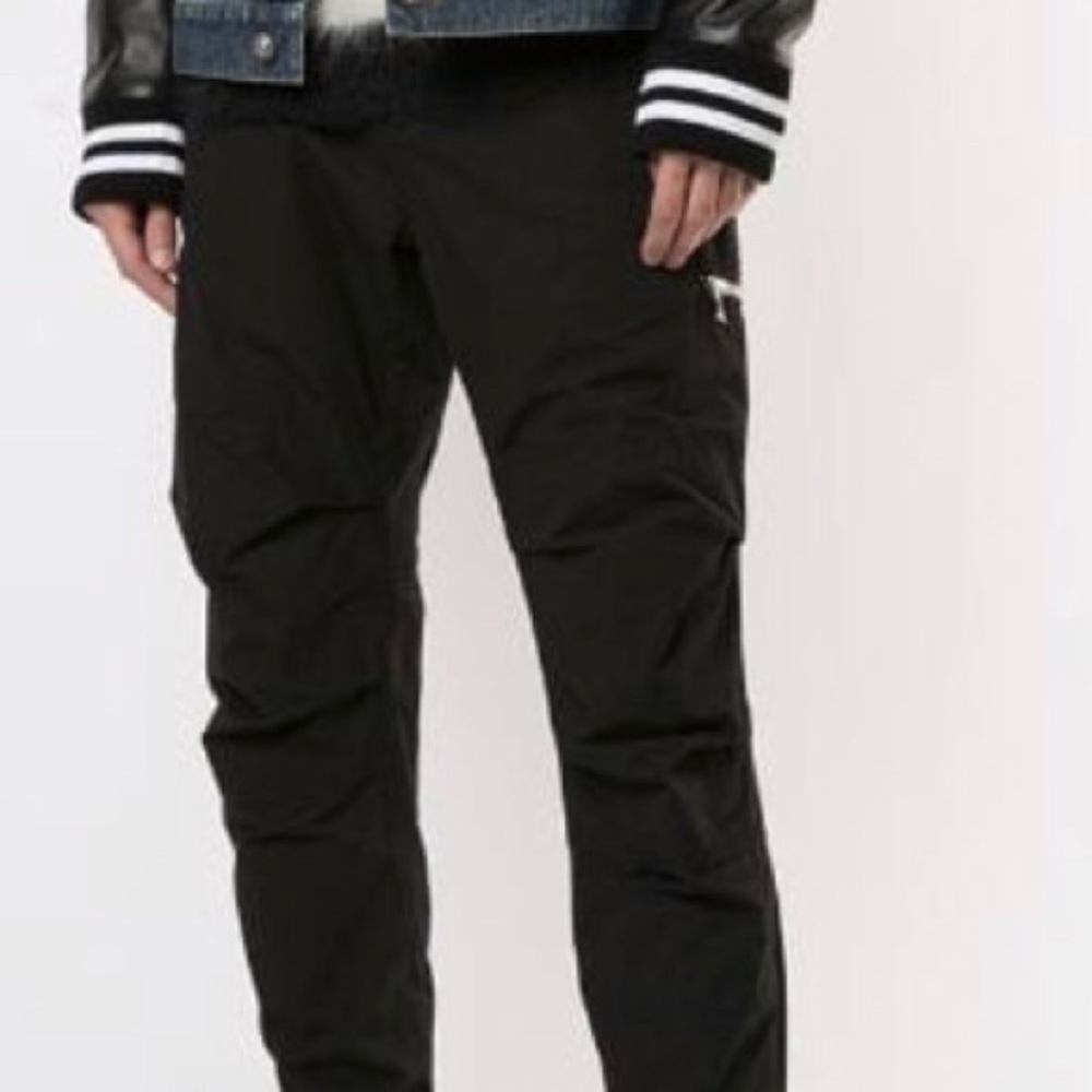 BALMAIN Chino Cargo Black Trousers Size 50/34